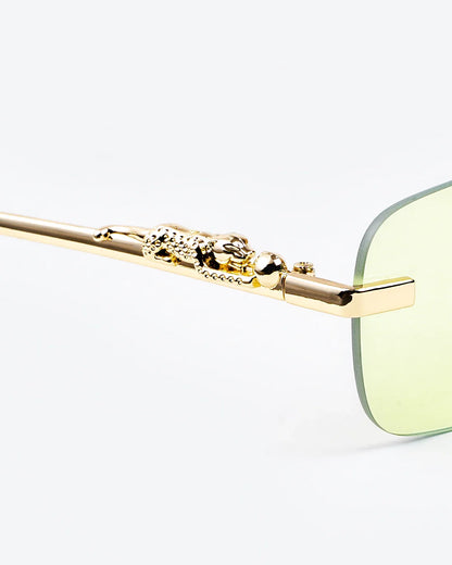 NOBLE - Lime Lenses, Gold Chrome Frame